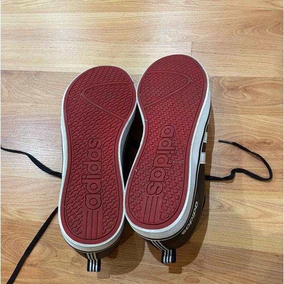Adidas US size 10 Black with Red Bottom Shoes - Picture 3 of 5